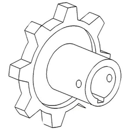 Aic Replacement Parts Sprocket, Clean Grain, Lower Fits John Deere 6600 s/n 206201- WN-H91334-PEX